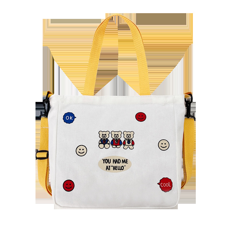 Small canvas bag, Japanese-style Instagram bag, student shoulder bag, Korean-style small, cute and artistic hand-held bag Item Picture