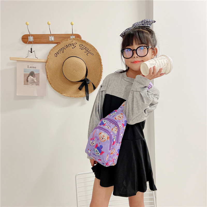 Cute children's crossbody bag 2022 new style trendy cartoon Star Delu single-shoulder bag for boys and girls chest coin purse details Picture