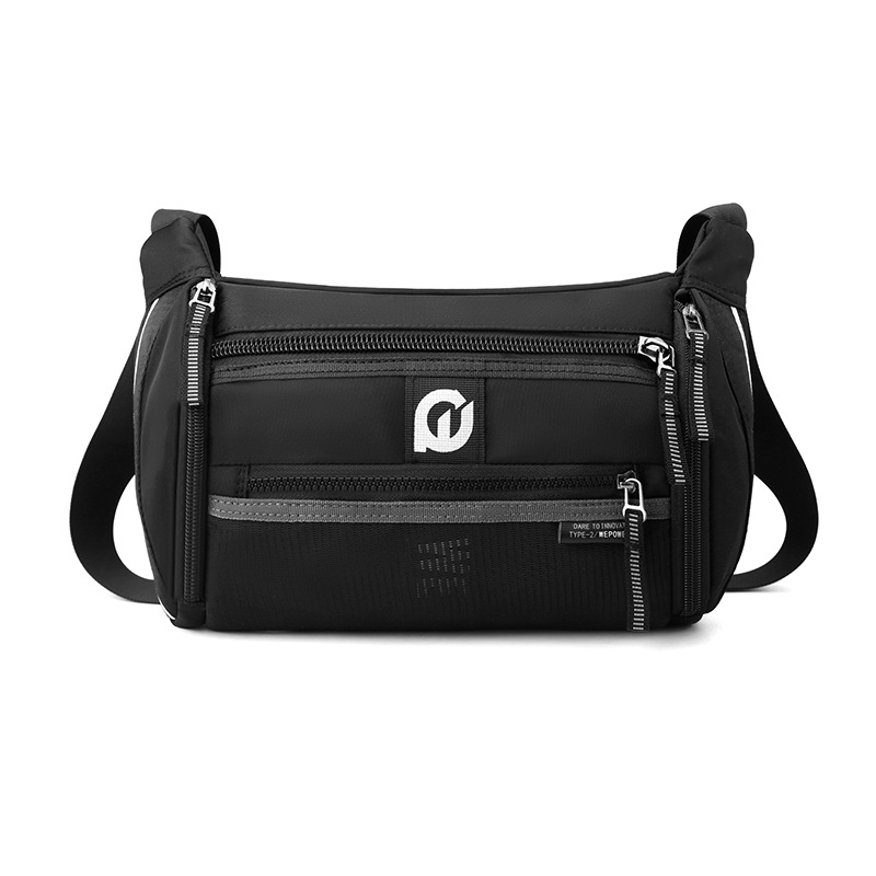 WEPOWER trendy men's casual waterproof chest bag, multi-pocket large capacity single-shoulder crossbody bag, outdoor chest bag Item Picture
