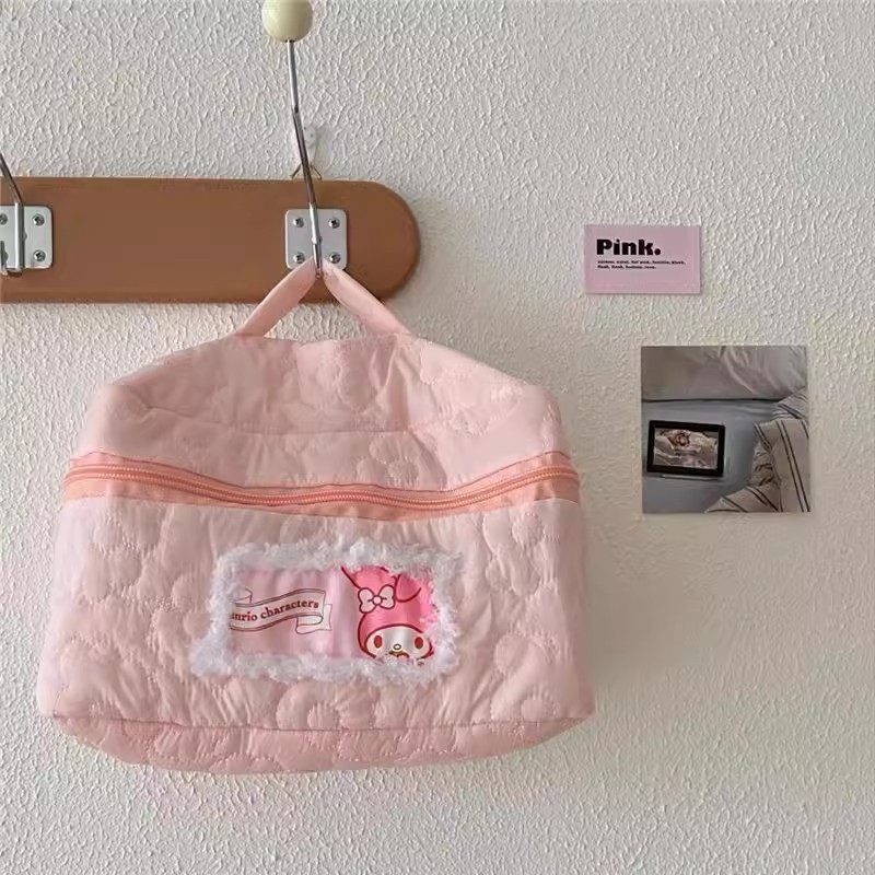 Cute candy-colored cosmetic bag for women, portable travel, large-capacity toiletry bag, skincare products, hand-held cosmetic bag, storage bag Specification drawing