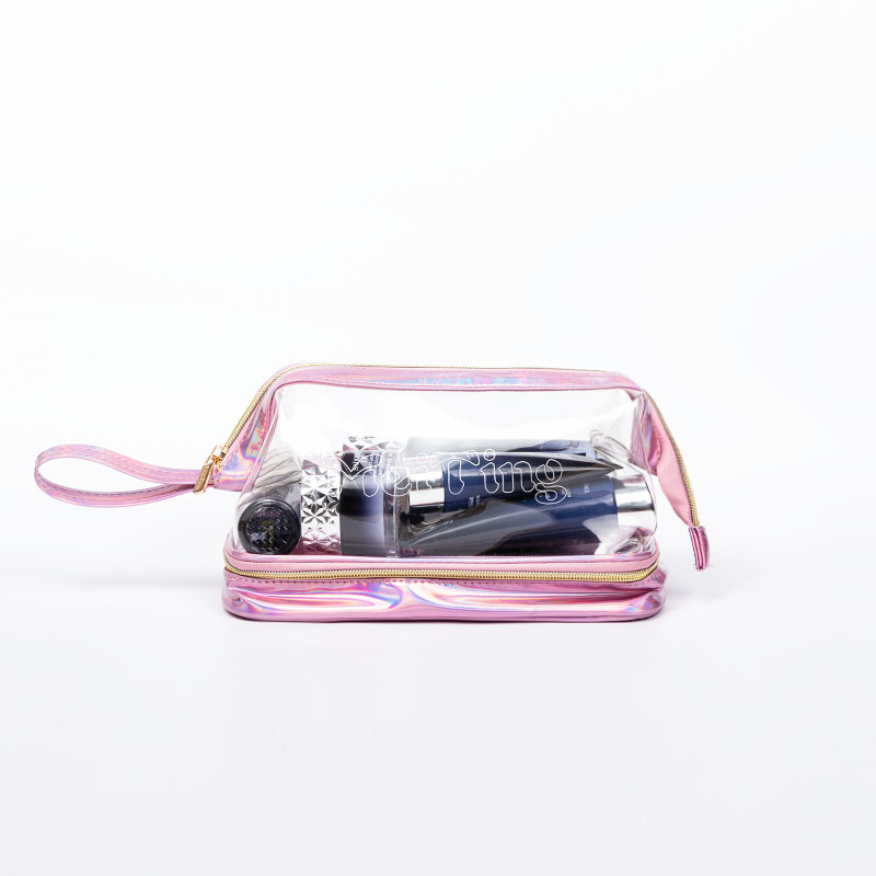 Me Ting2025 New Transparent Cosmetic Bag Portable High-end Cosmetic Storage Bag for Women Travel Toiletries Application Scenario