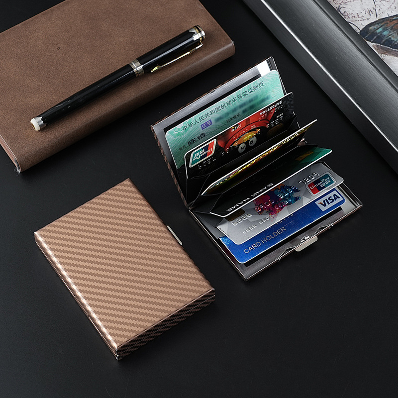 6-slot multi-functional stainless steel metal card box, card clamp, card case, large-capacity multi-organ card case, cross-border driver's license details Picture