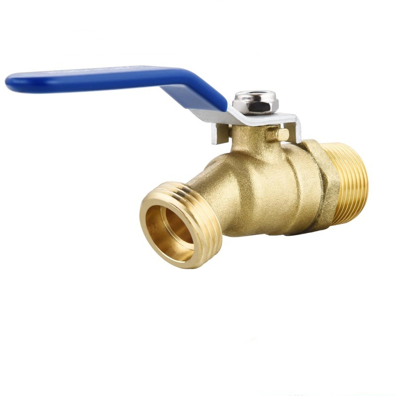 Cross-border brass ball valve 3/4 GHT X 3/4 NPT garden hose threaded faucet switch full figure