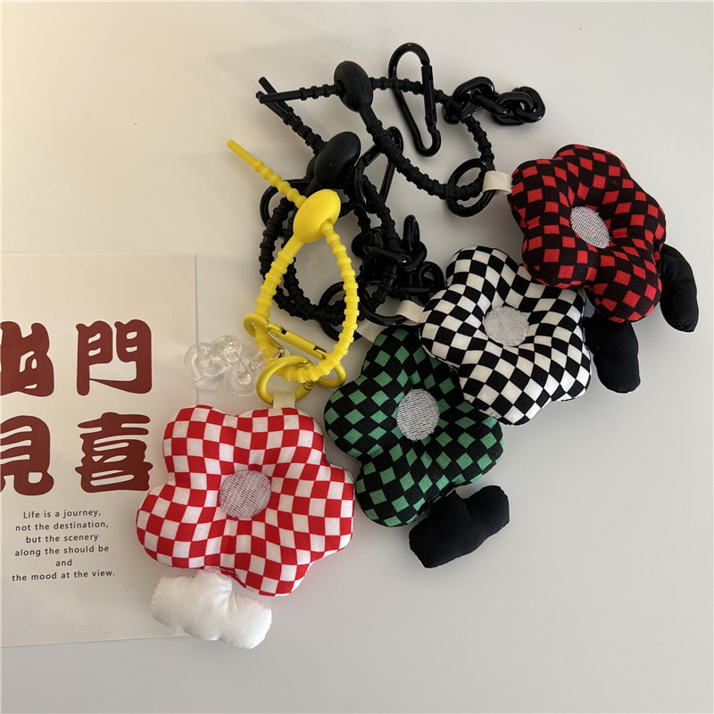 19272 Embroidered flower pendant, bag, accessory, pendant, girl paired with fabric stuffed cotton doll, cute girl details Picture