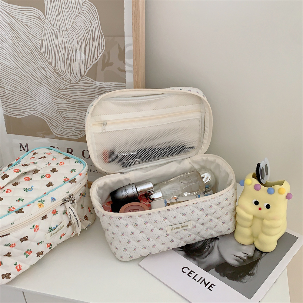 3992 Cute Makeup Bag, Women's Portable large-capacity cosmetics Storage Bag, Travel hand-held toiletry Bag, Makeup bag details Picture