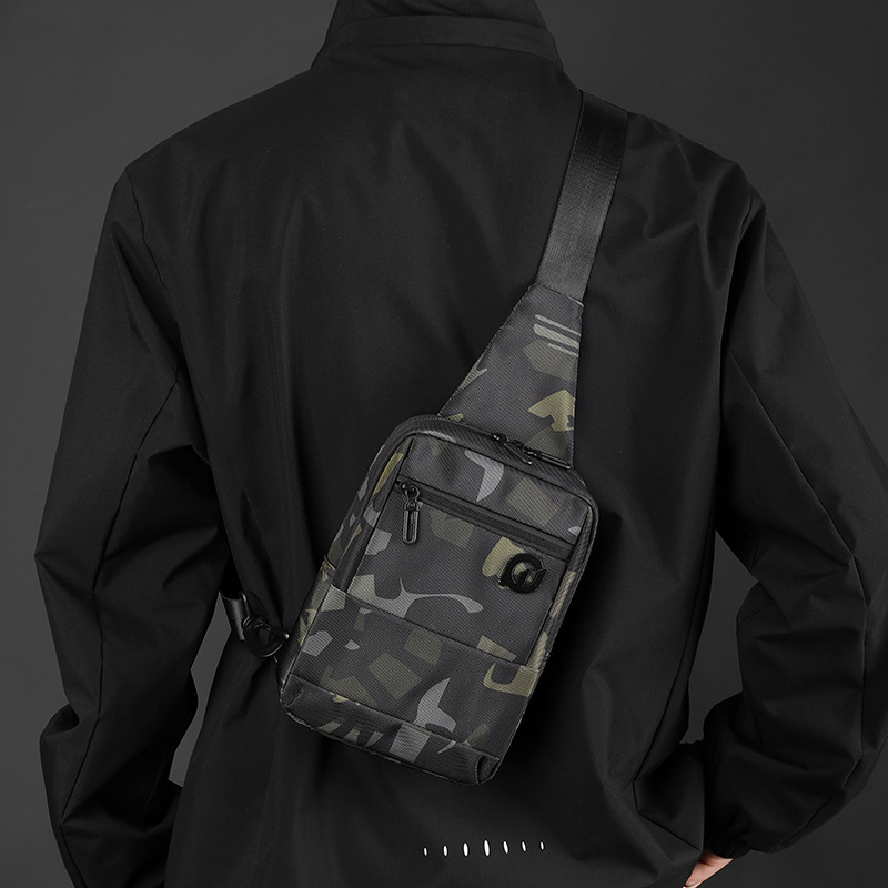 WEPOWER's new minimalist chest bag, men's crossbody bag, single-shoulder bag, large-capacity crossbody bag, and casual single-shoulder bag details Picture