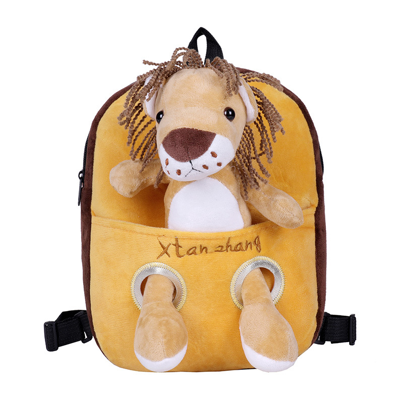 Stylish and simple kindergarten backpack 2024 New Korean cartoon cute children's schoolbag plush toy backpack Item Picture
