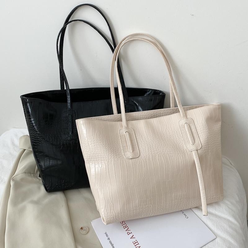 Simple and large-capacity bag 2025 new style, trendy and versatile single-shoulder bag, female Internet celebrity large-capacity hand-held tote bag Specification drawing