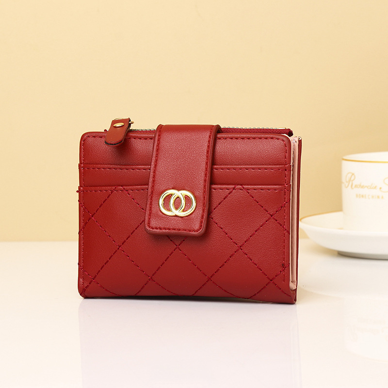 New women's mini Chanel embroidered thread multi-slot thin coin purse, women's short wallet, 30% off women's wallet Application Scenario