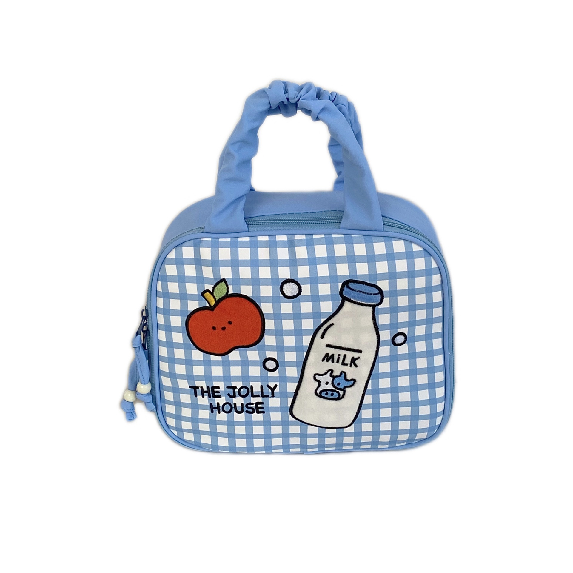 New girl illustration style makeup bag, women's pizza series, cute toiletry bag, portable large-capacity travel storage bag Item Picture