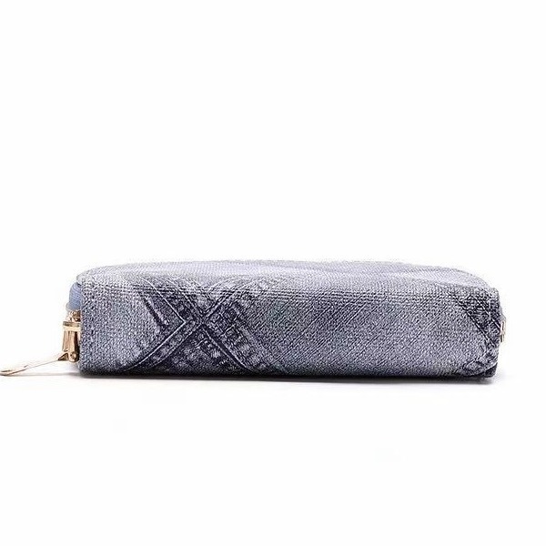 Cross-border women's card case 2024 Summer New style fashionable denim blue clutch one-piece consignment card case details Picture