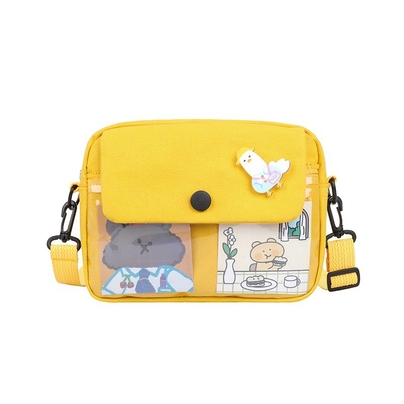 Canvas bag women's crossbody bag 2022 New style Korean style trendy ins Japanese style artistic casual cute single-shoulder bag small bag Item Picture