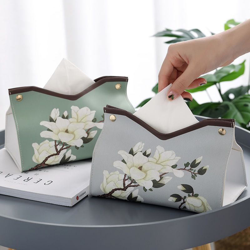 New Chinese-style tissue box, waterproof and easy to clean, home living room tissue box, simple and creative car storage tissue cover Application Scenario