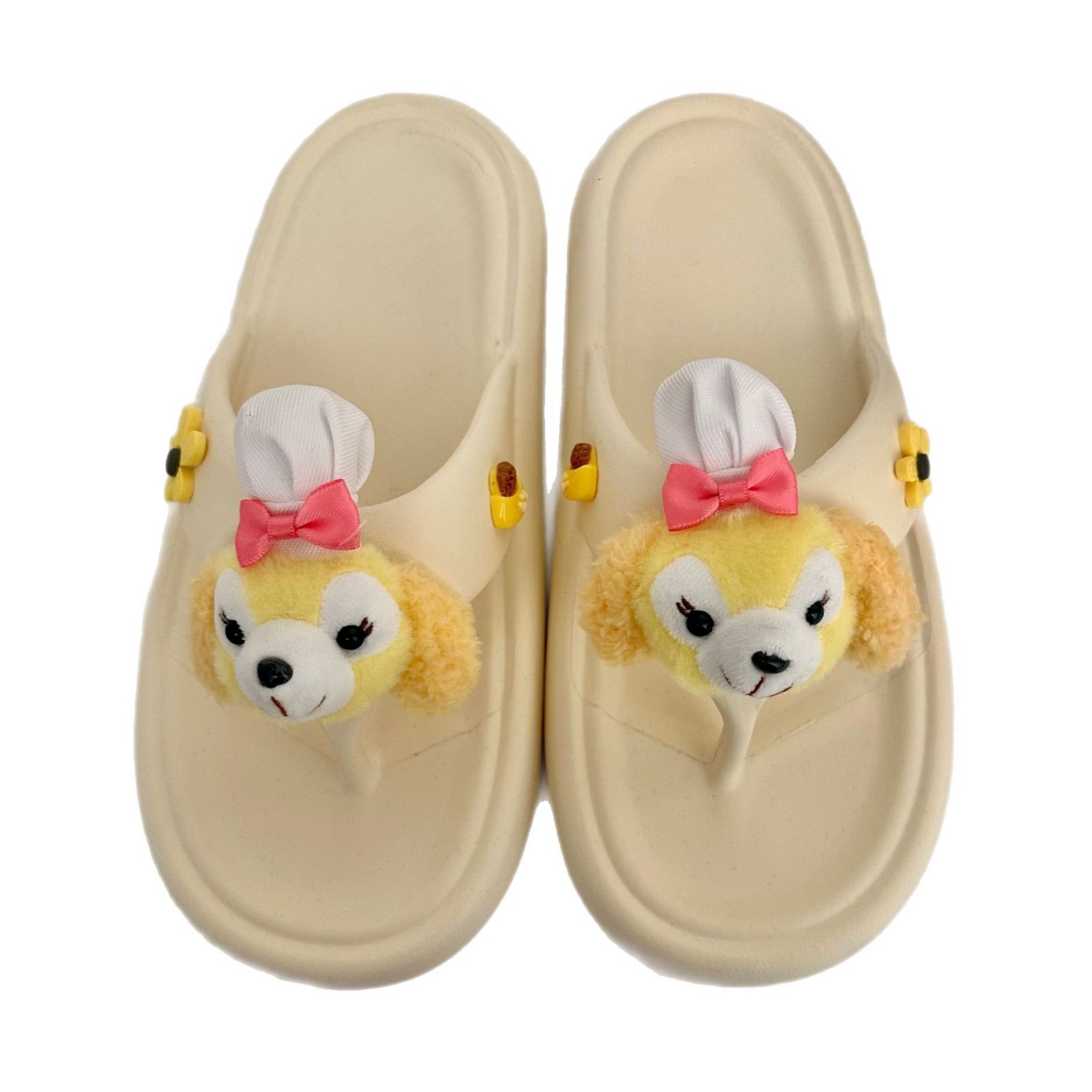 Cartoon chef dog flip-flops, summer beach flip-flops, comfortable flat and versatile slippers for home and travel Item Picture