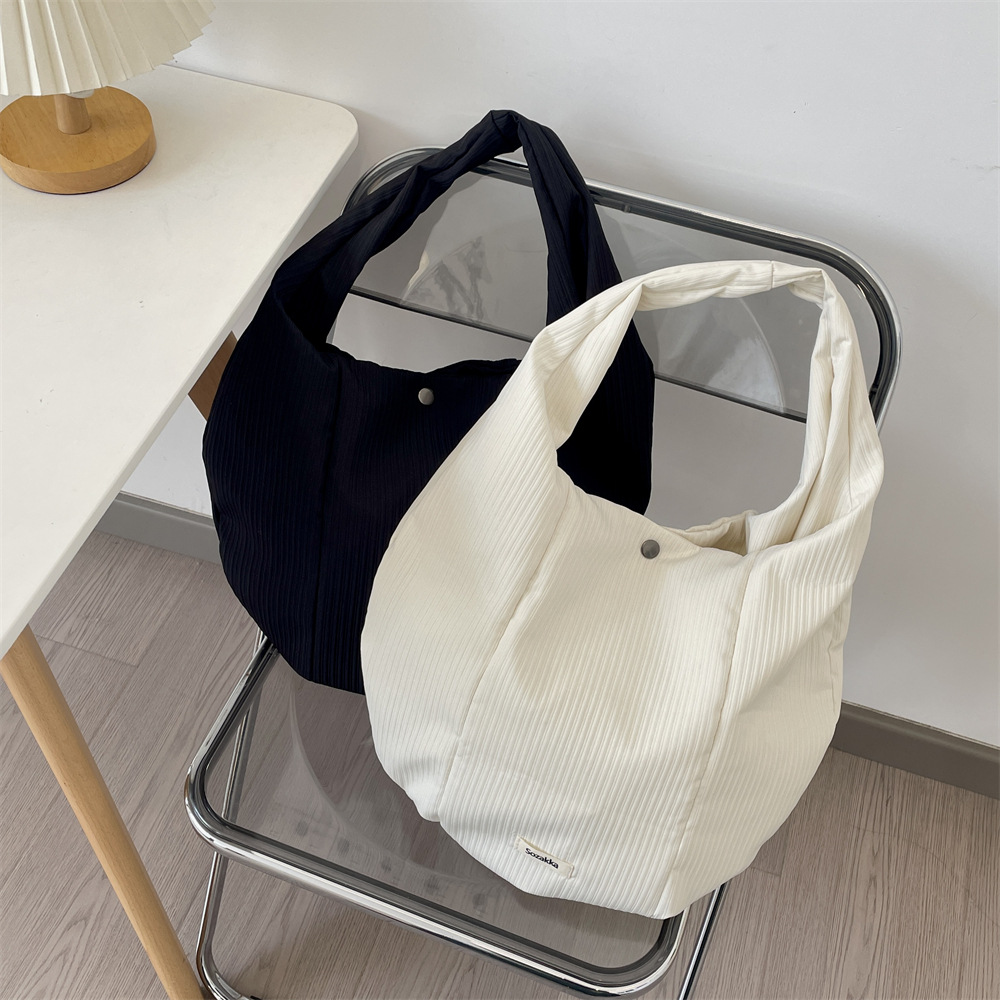 5481 Spring New Style laid-back and relaxed casual large-capacity single-shoulder tote bag, Korean-style fabric bag, women's vest bag full figure