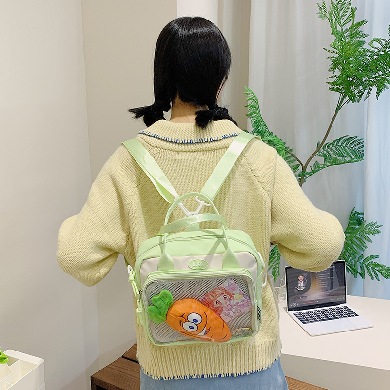 Cute and versatile pain bag, new large-capacity student commuting crossbody bag, Korean version hand-held transparent single-shoulder bag for women wholesale Application Scenario
