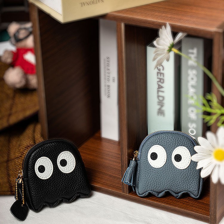 Cartoon cute coin purse, genuine leather coin case, mini and niche design, Korean ins soft top layer cowhide coin purse Specification drawing