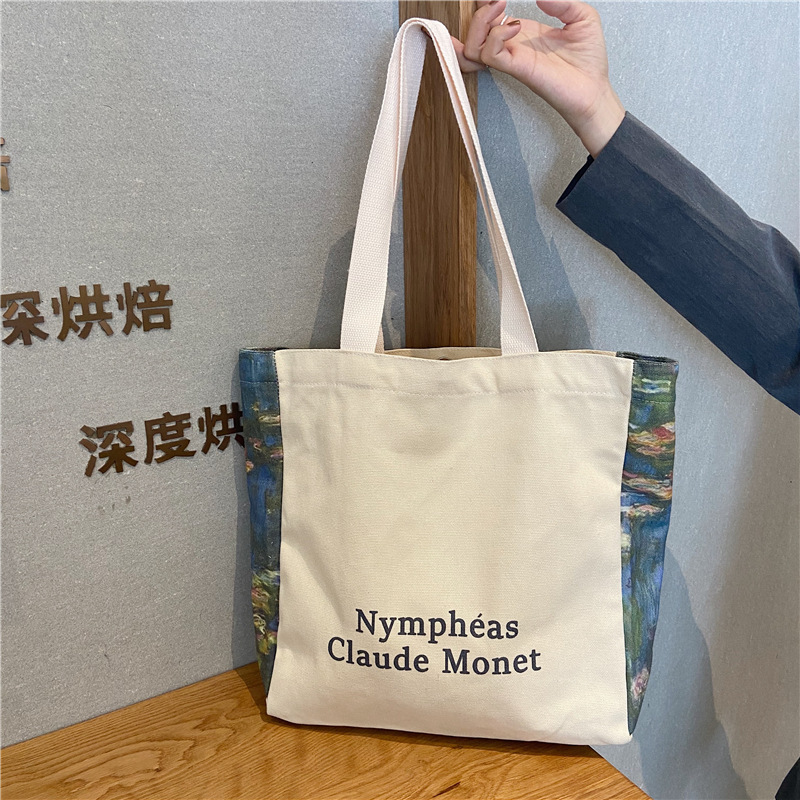 【 In Stock 】09251 Japanese-style simple design large-capacity student single-shoulder bag, Korean-style Instagram shopping bag Item Picture