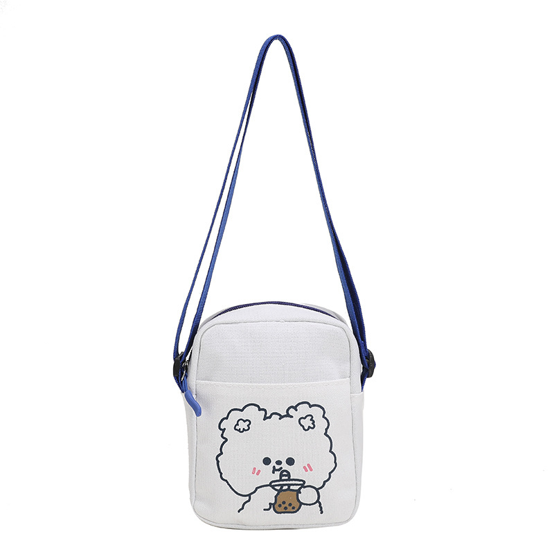 Summer fashion canvas bag 2024 New Korean style Instagram sweet phone bag Simple crossbody girl's small bag Item Picture