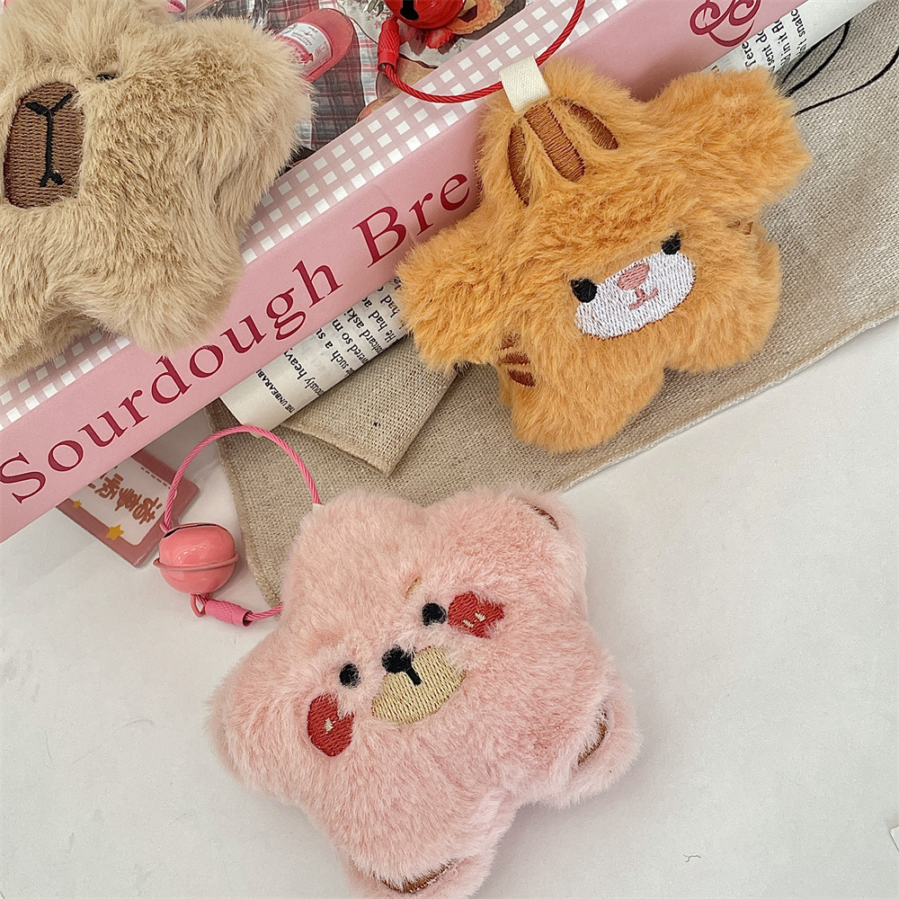 R51191 Cute plush pendant, high appearance level, embroidered expression keychain, bag pendant, student backpack doll Application Scenario