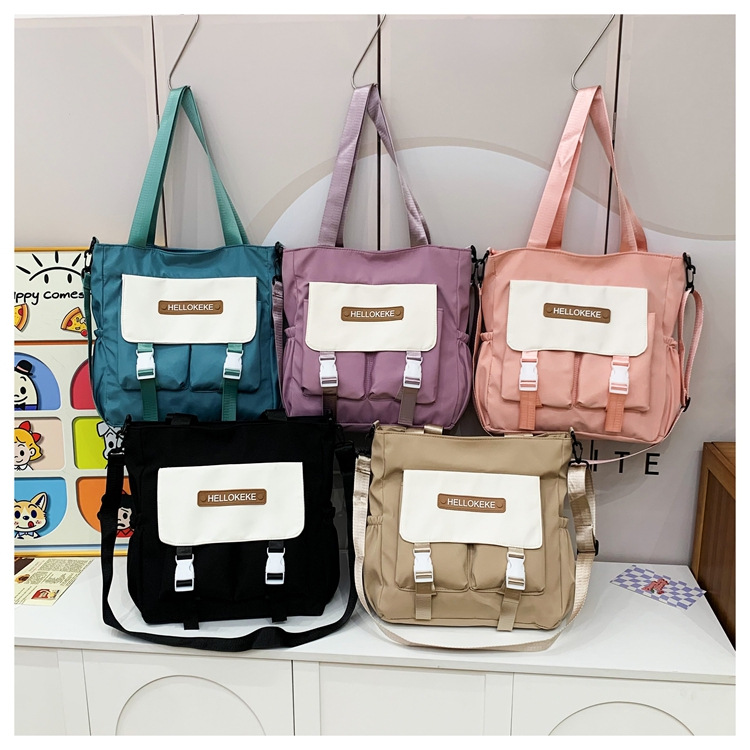 The 2024 new large-capacity casual Harajuku style crossbody bag and the trendy, simple and color-matched single-shoulder bag are selling well full figure