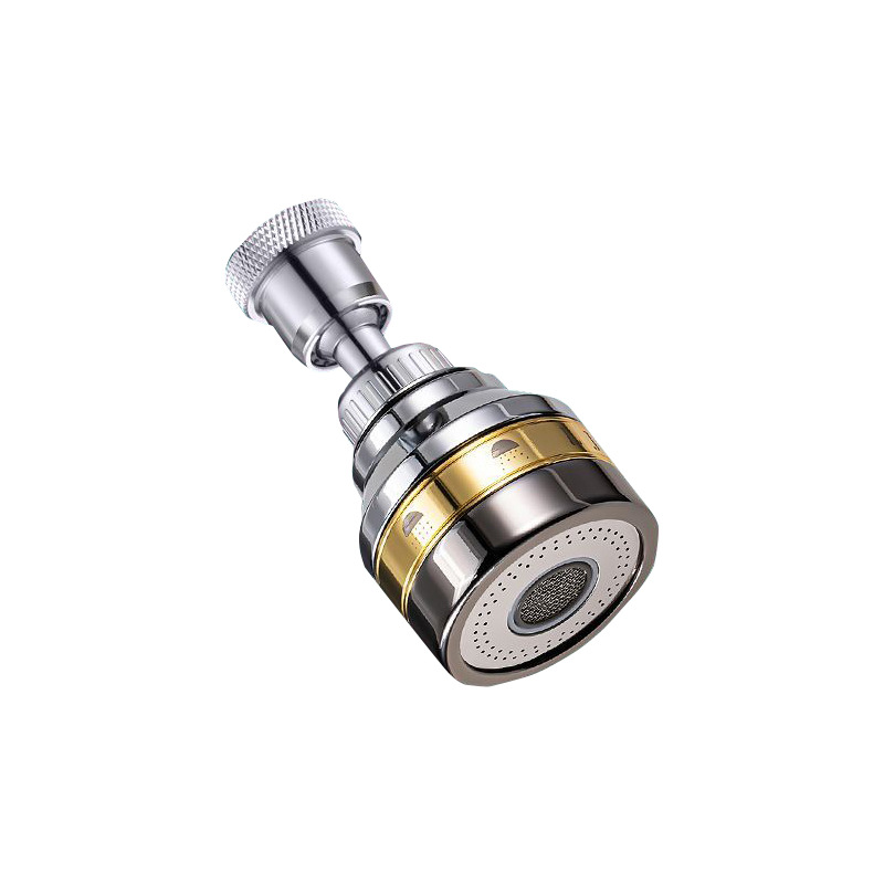 Kitchen faucet splash-proof head with three gears, copper universal rotating sink, extended and pressurized sink spout, bubble maker Item Picture