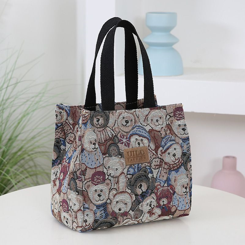 Wholesale 2025 new style women's bags, class cute bear tote bags, large-capacity single-shoulder bags, casual single-shoulder bags Specification drawing