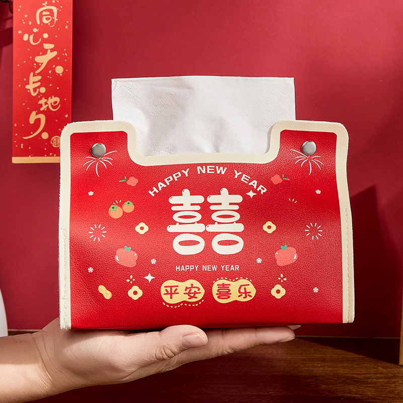 Tissue box for good luck and prosperity, getting rich quickly, living room home, disposable tissue box, napkin box, large capacity Application Scenario