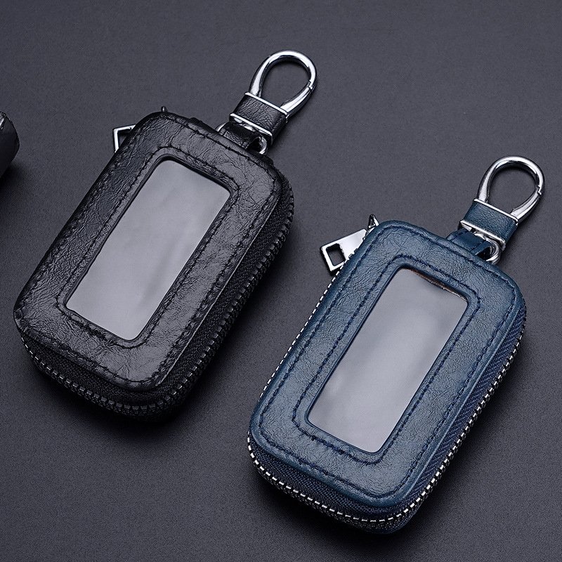 pu key case, multi-functional universal car key case, large-capacity waist-hung remote control protective cover, can print logo full figure