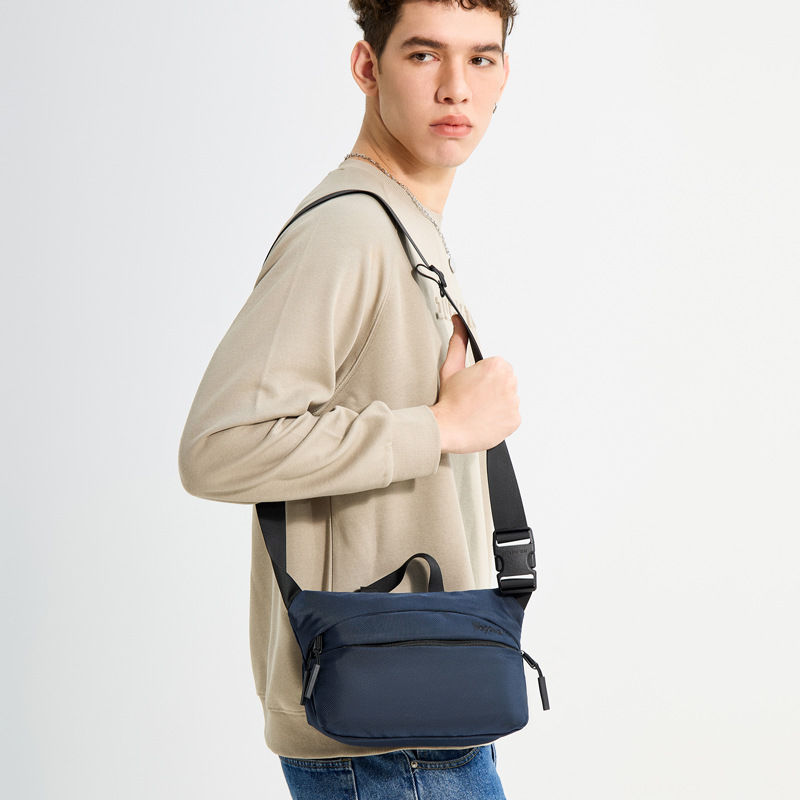 WEPOWER's new minimalist hand-held chest bag, business Korean-style men's crossbody bag, casual sports mobile phone shoulder bag Specification drawing
