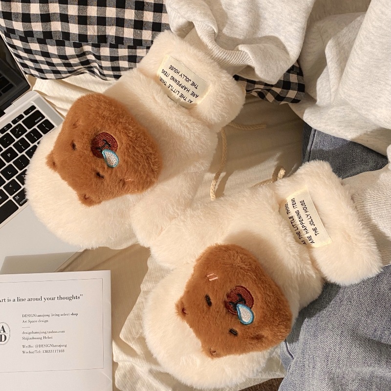 Cartoon Mizusai Gloves 2024 New winter products, student cycling windproof and cold-proof outdoor gloves, plush gloves Application Scenario