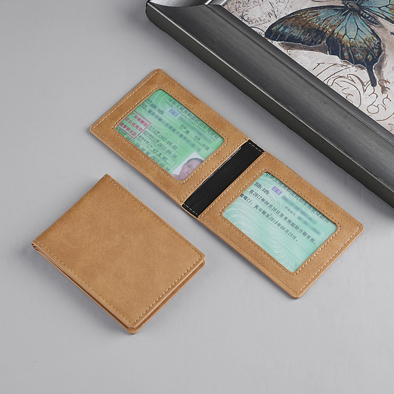 Cross-border exclusive ultra-thin high-end driver's license protection set card pack 2023 new model pu driver's license and vehicle registration certificate details Picture