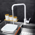 304 stainless steel hot and cold dishes, kitchen faucet, baked paint, black and white sink, household sink faucet Application Scenario