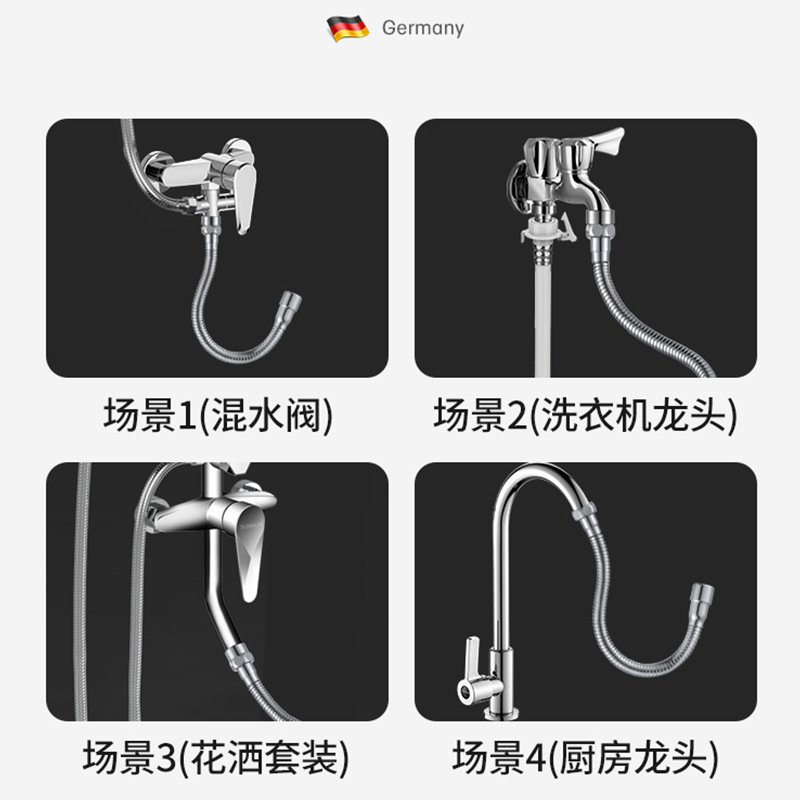 Faucet extender, anti-splash wonder, faucet extension extender, universal head and mouth pipe, stainless steel extender Application Scenario