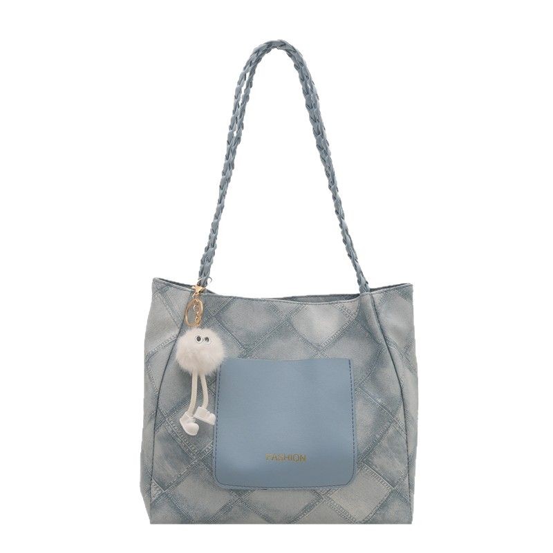 New summer casual and elegant women's bags, large-capacity tote bags, single-shoulder underarm bags, fashionable and trendy commuting and school bags Item Picture