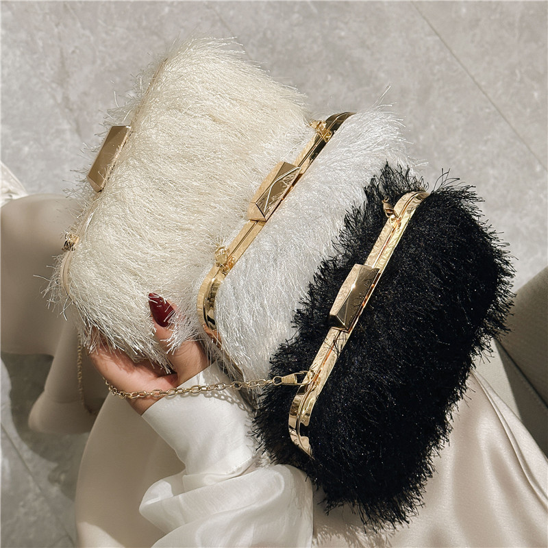 2025 New cross-border elegant dinner bag, single-shoulder hand-held lady's bag, acrylic bag, socialite style makeup box bag details Picture
