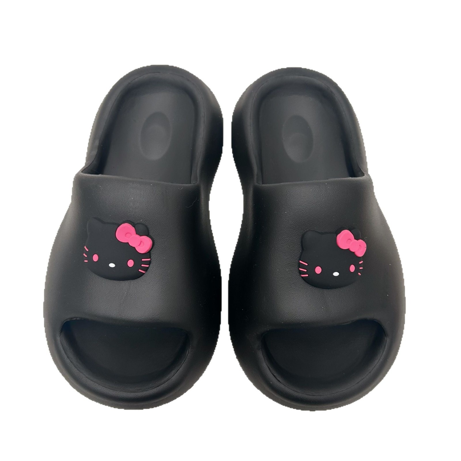 Cute cat cartoon slippers that can be worn outside as flip-flops, women's summer home slippers, thick-soled bathroom anti-slip one-line slippers Item Picture