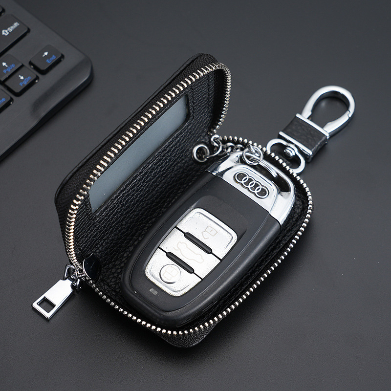 Business portable compact key case, men's General Motors sensor storage bag, large capacity compact waist bag Specification drawing