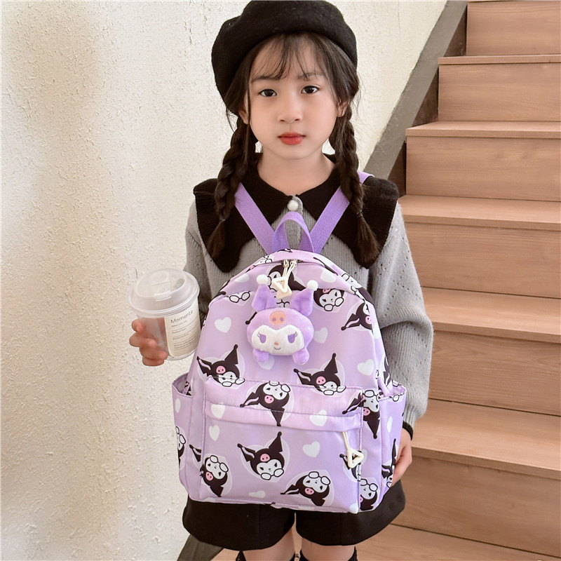 The new 2023 fashion children's trendy backpack, the Melody Bag, is a cute and fashionable kindergarten schoolbag with a large capacity of books Specification drawing