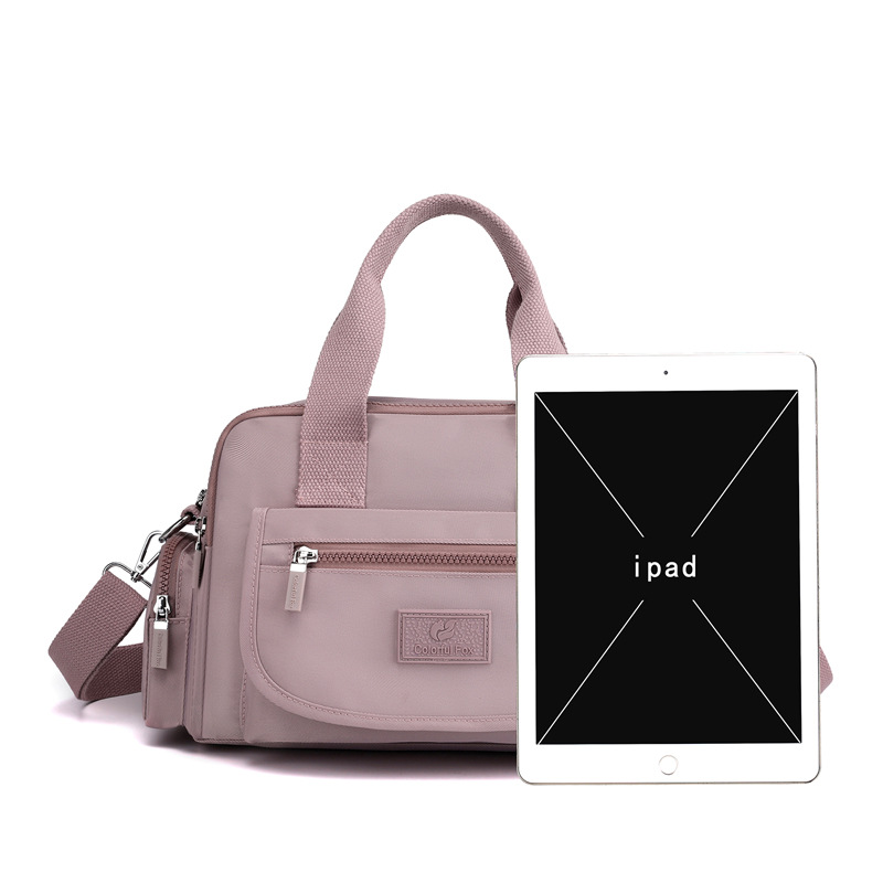 New cross-border women's fashion trend single-shoulder bag, large-capacity water-resistant nylon backpack, multi-layer commuting crossbody bag Item Picture
