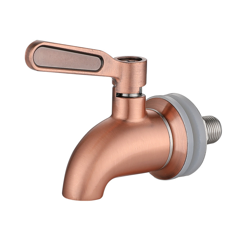 304 stainless steel golden wine bucket faucet, beverage juice boiling water bucket faucet, ball valve, brewing wine jar head, beer faucet Application Scenario