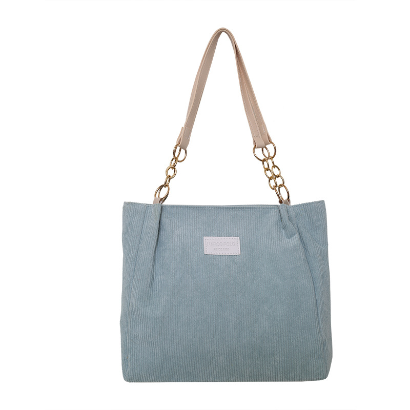 Versatile large-capacity bags, women's single-shoulder bags, versatile and niche design commuter crossbody bags. This year, corduroy tote bags are in fashion Item Picture