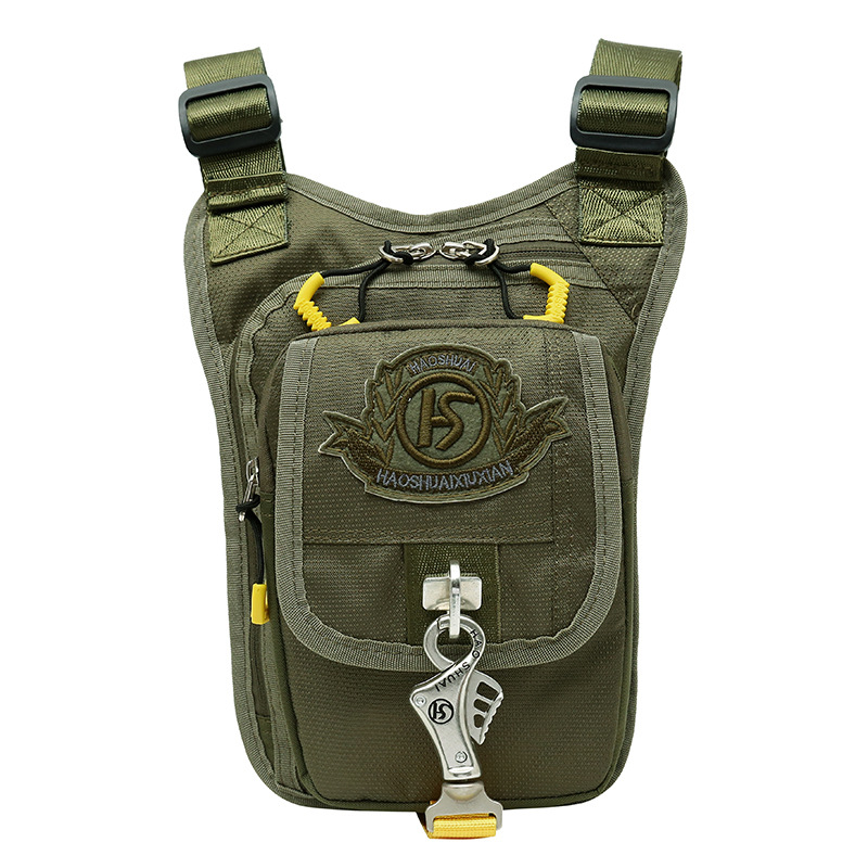 New outdoor hiking and cycling leg bag, multi-functional men's and women's sports waist bag, waterproof single-shoulder crossbody bag and fashionable chest bag full figure
