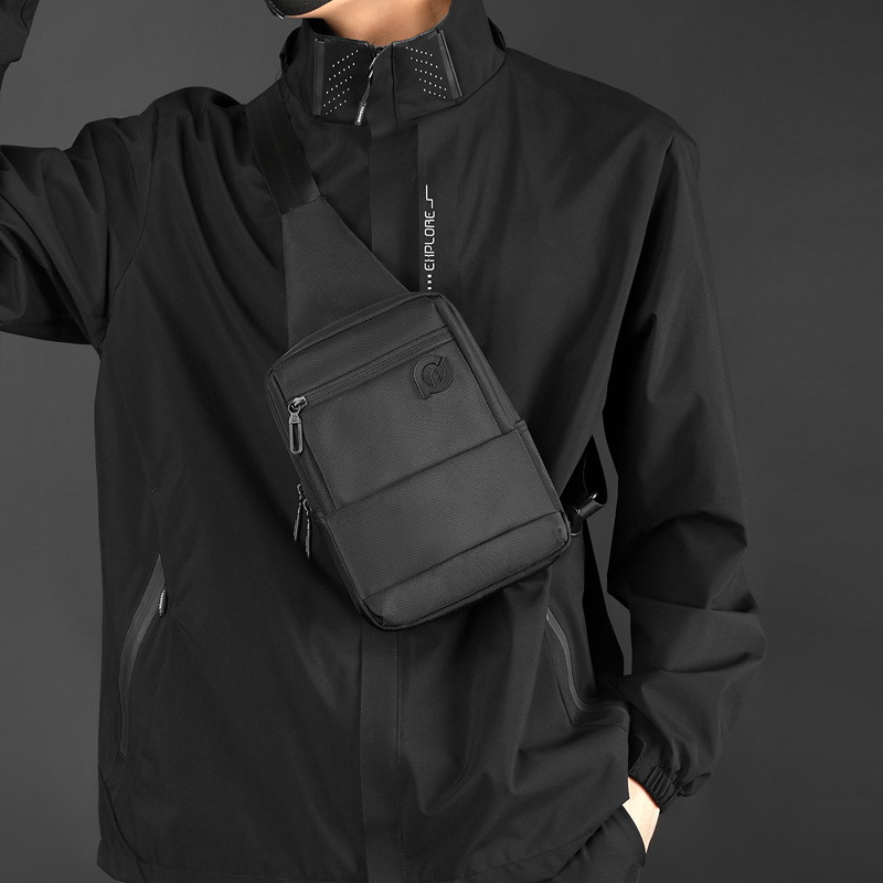 WEPOWER's new minimalist chest bag, men's crossbody bag, single-shoulder bag, large-capacity crossbody bag, and casual single-shoulder bag Specification drawing