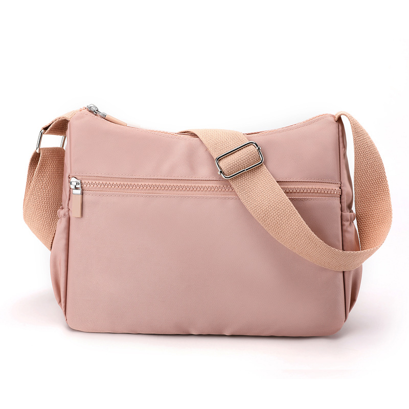 Ladies' crossbody bag, travel nylon fashionable embroidered single-shoulder bag, large capacity for women's travel, multi-layered simple, middle-aged mom Item Picture