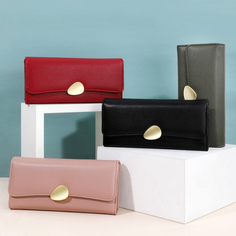 Classic Korean-style fashionable women's long wallet, cross-border best-selling hand-held bag purse, a trendy wallet for foreign trade full figure