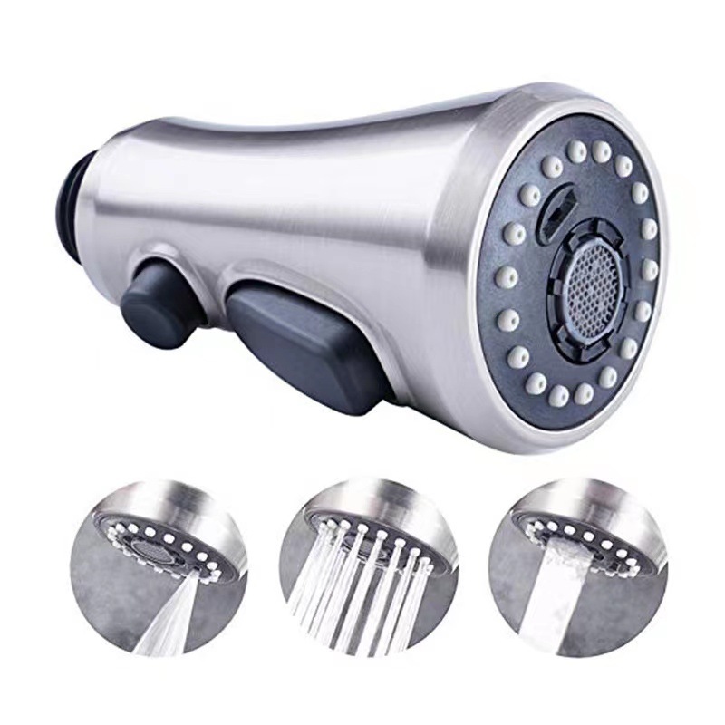 Cross-border kitchen sink, pull-out faucet, pull-out kitchen shower head, three-function blade water pull-out shower head details Picture