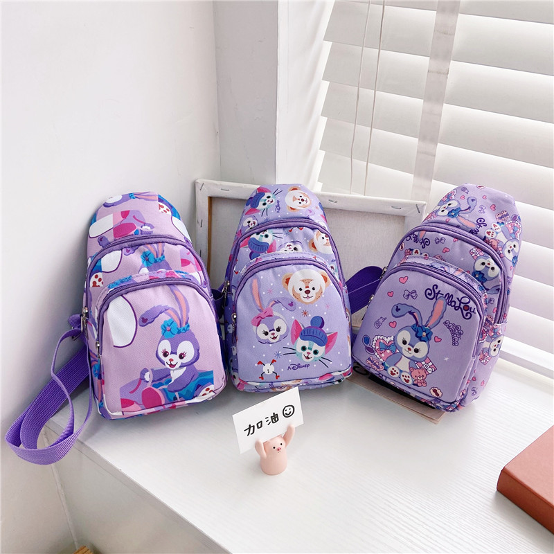 2021 New children's coin purse, popular cartoon Star Delu nylon backpack, Korean version chest bag, boys' and girls' crossbody bag details Picture