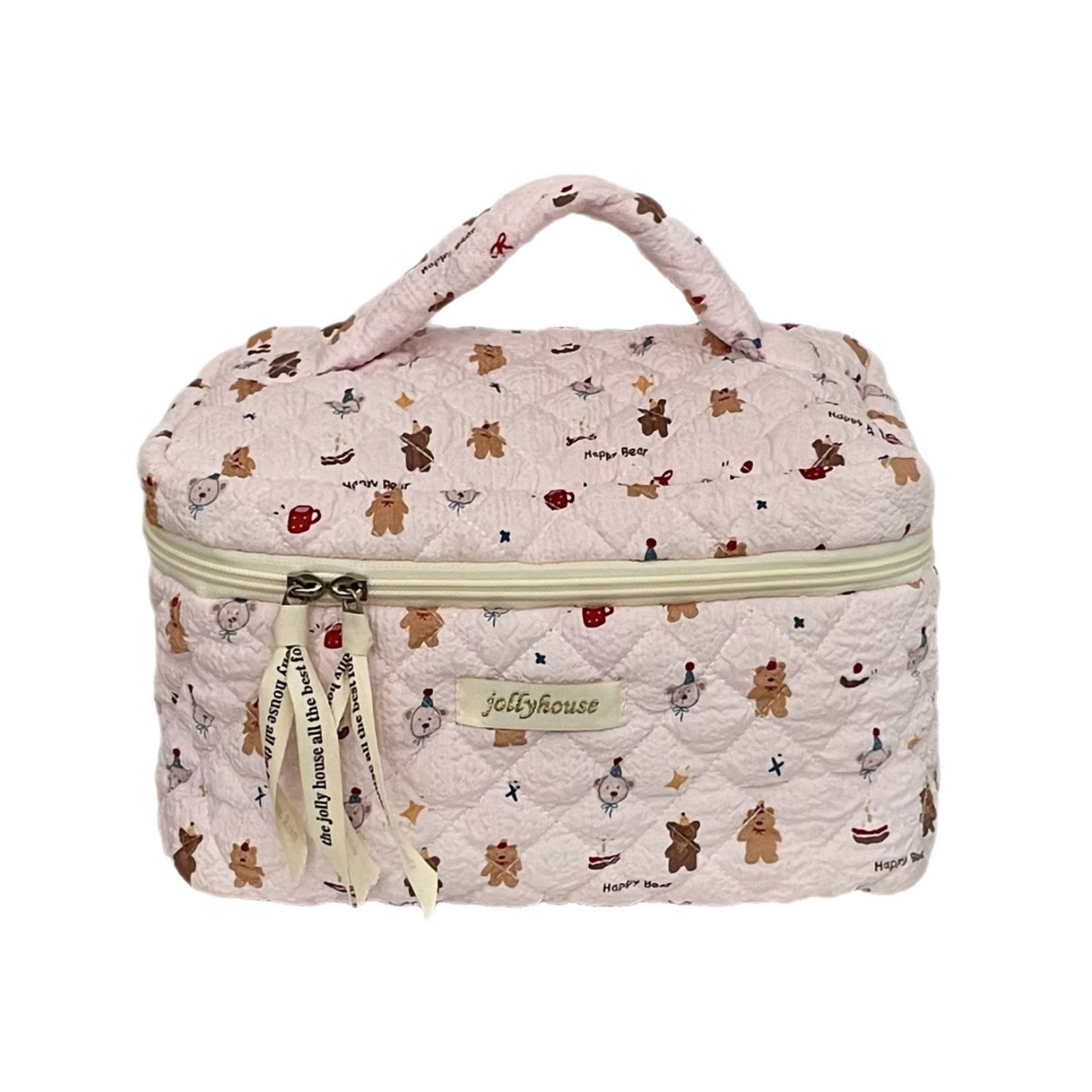 Cute cartoon hand-held cosmetic bags, starting from one piece. Travel portable large-capacity cosmetic storage bags and handbags Item Picture