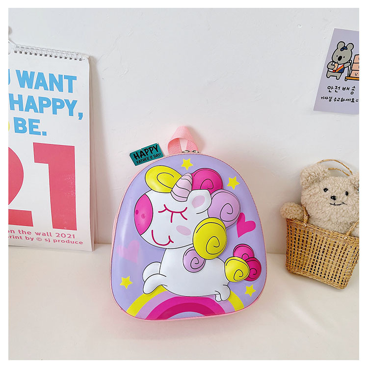 Unicorn Schoolbag, new eggshell bag for kindergarten children, cute cartoon large-capacity backpack for boys and girls undefined